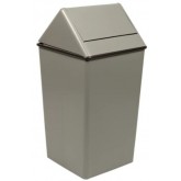 WITT Waste Watchers Standard Swing Top Trash Receptacle - 36 gallon, Slate